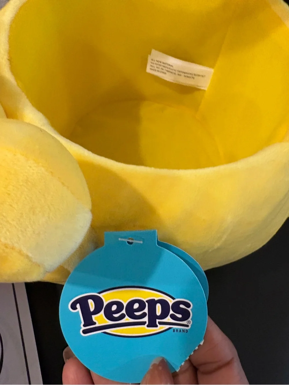 Peeps Yellow Bunny Plush Easter Basket - Peeps Brand